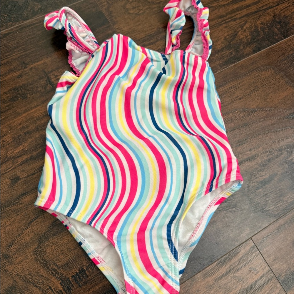 Colorful Waves Striped Swimsuit